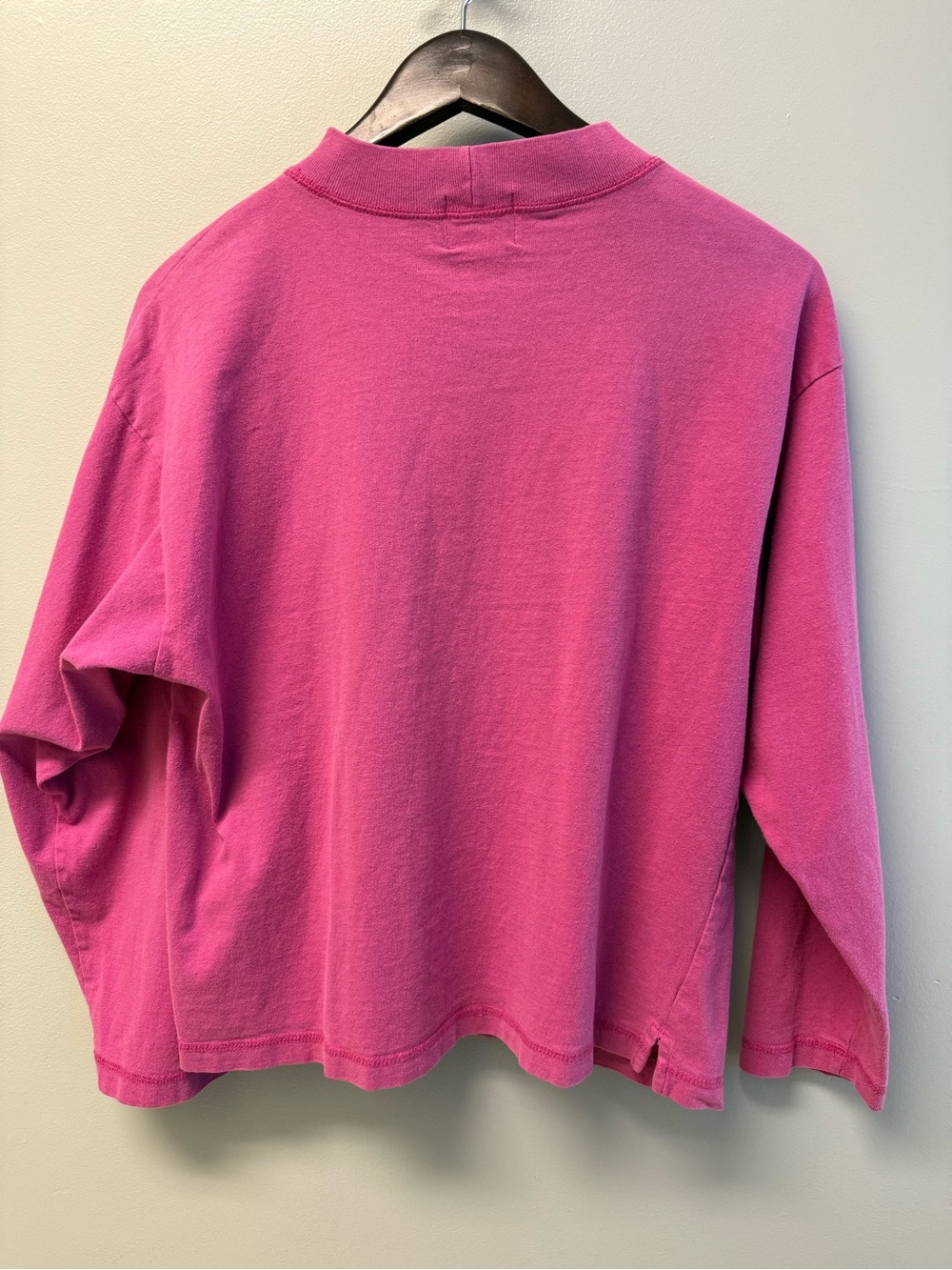 Vintage 80s ESPRIT pink logo long sleeve tee 100% cotton - Picture 5 of 8